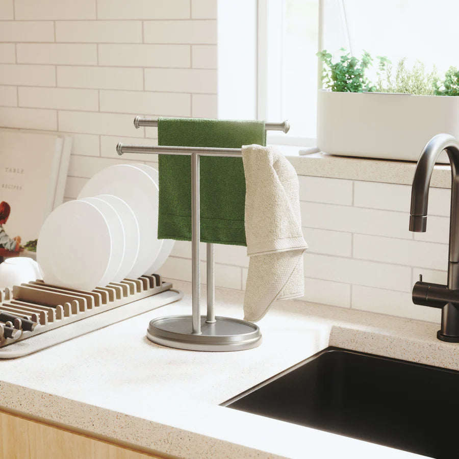 Palm Tree Towel Rack Nickel PIEX