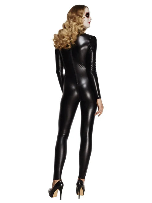 Fever Miss Whiplash Skeleton Costume, Catsuit