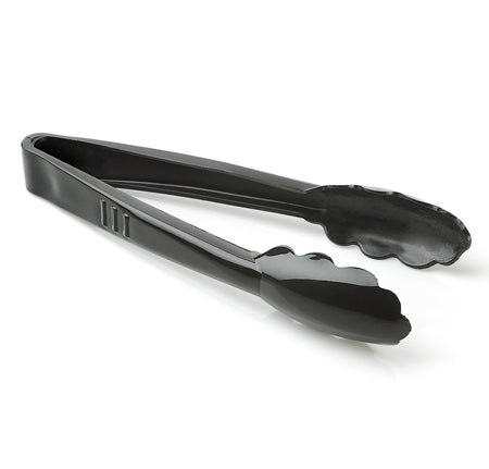 9" TONG SCALLOPED BLACK-PP 1CT