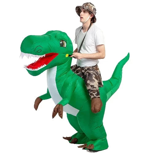 72" Tall Inflatable Dinosaur Rider Costume Adult