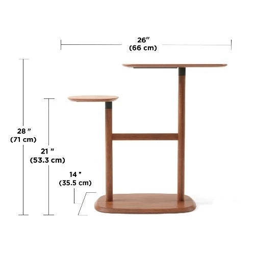 Swivo Side Table Light -Walnut