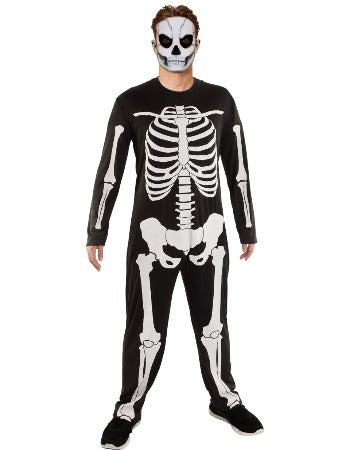 Basic Skeleton Jumpsuit Men's Costume