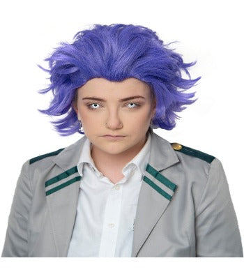 Adult's Anime Hero Purple Spike Wig