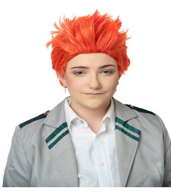 Adult's Anime Hero Red Spike Wig