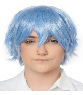 Adult's Anime Hero Blue Wave Wig