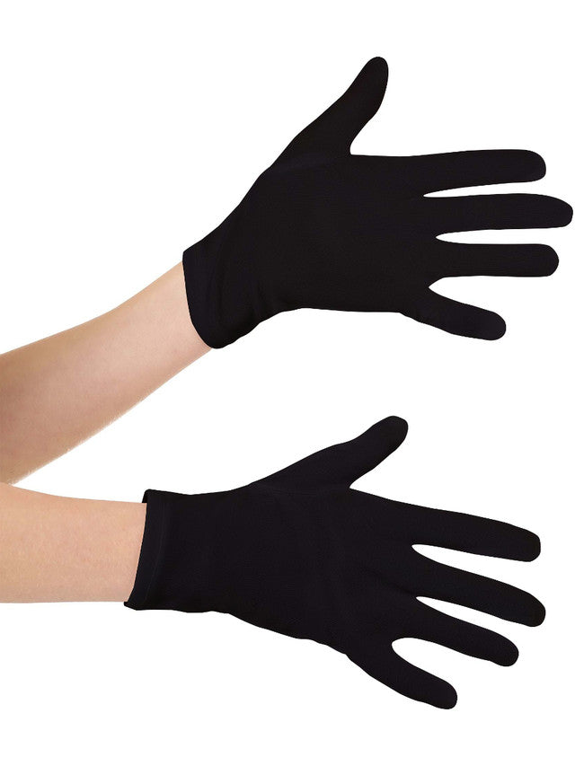 Adult's Short Black Gloves