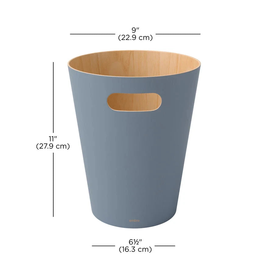 Woodrow Trash Can Slate Blue