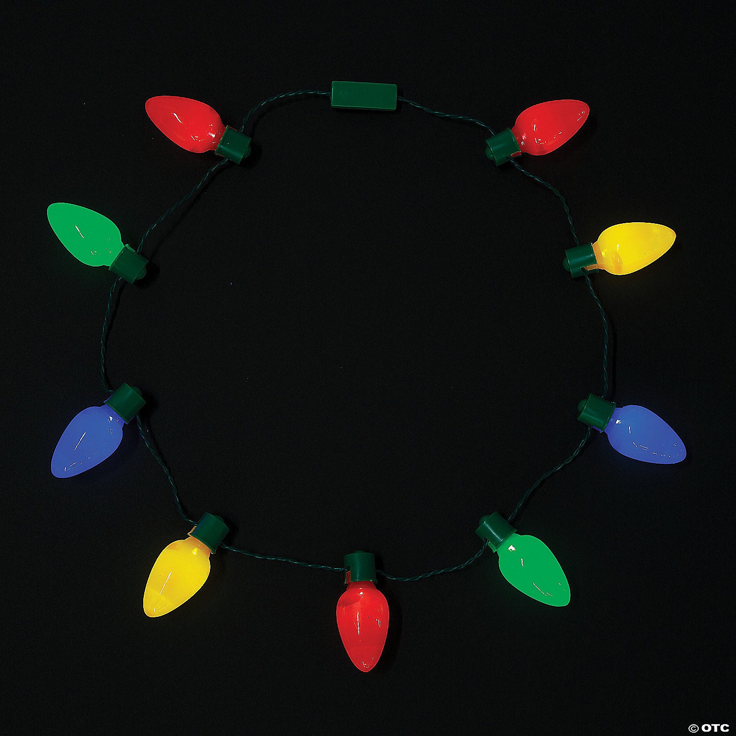 Light-Up Christmas Light Bulb Necklaces