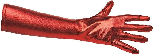 Gloves Red Metallic