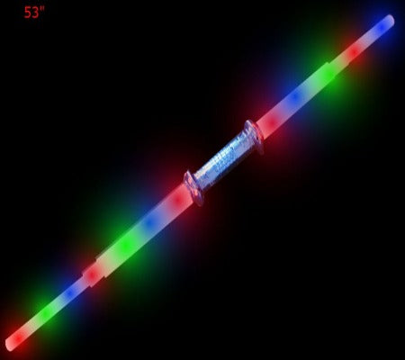 53" LED MULTI-COLOR EXPANDABLE DOUBLE SIDED SWORD