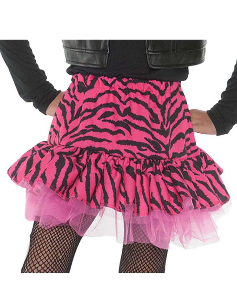 80s Zebra Girls Child Pink  Skirt
