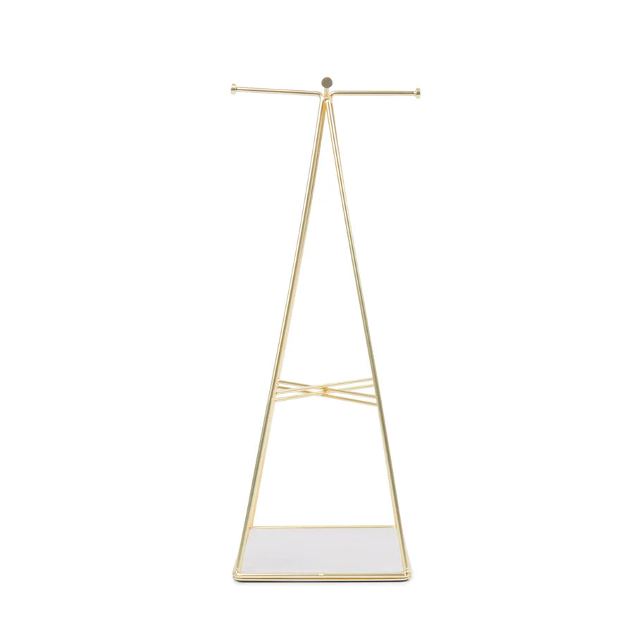 Prisma Jewelry Stand Matte Brass