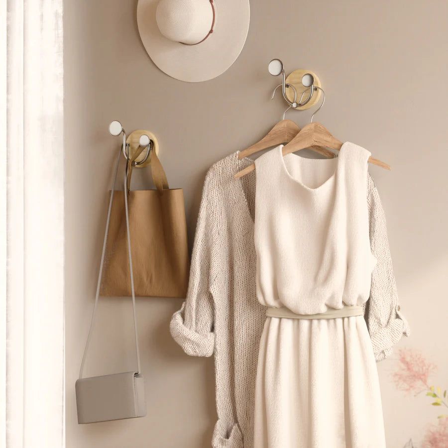 Melody 3 Valet Hook Natural / Nickel