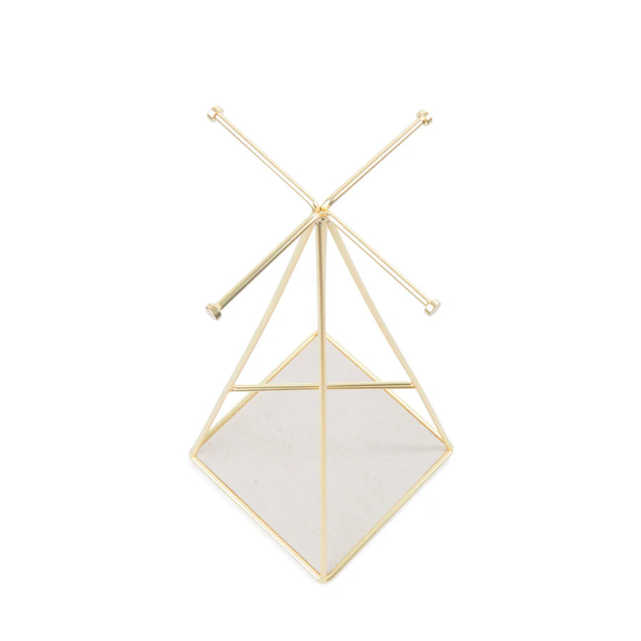 Prisma Jewelry Stand Matte Brass