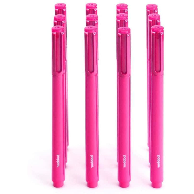 12 Signature Ballpoint Pens Pink