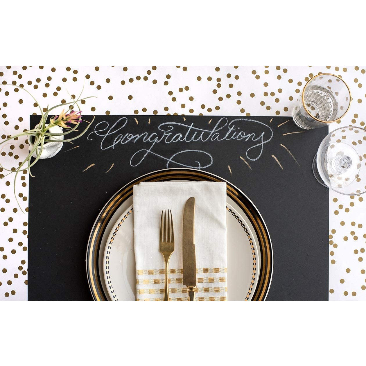 Chalkboard Black Paper Placemat