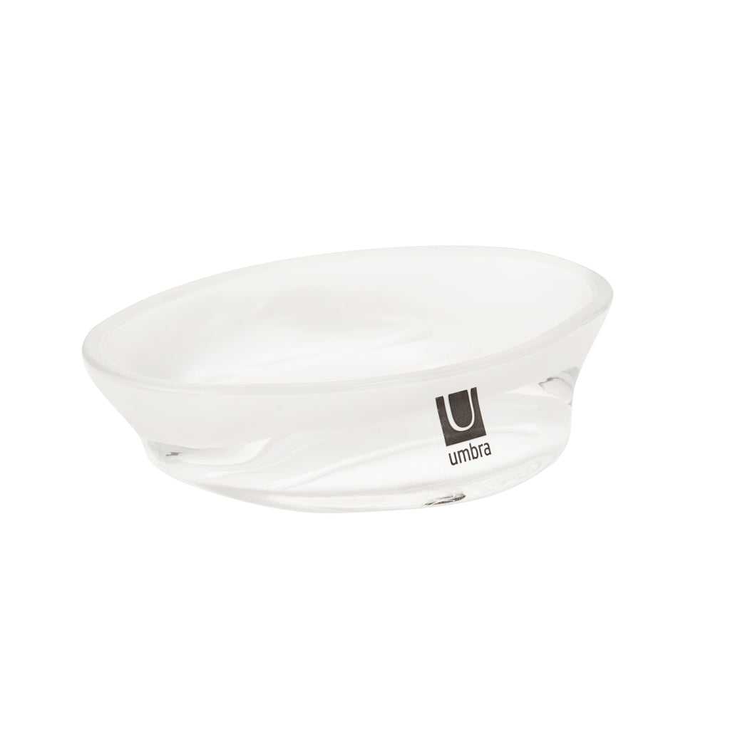 VAPOR SOAP DISH FROSTED GLASS