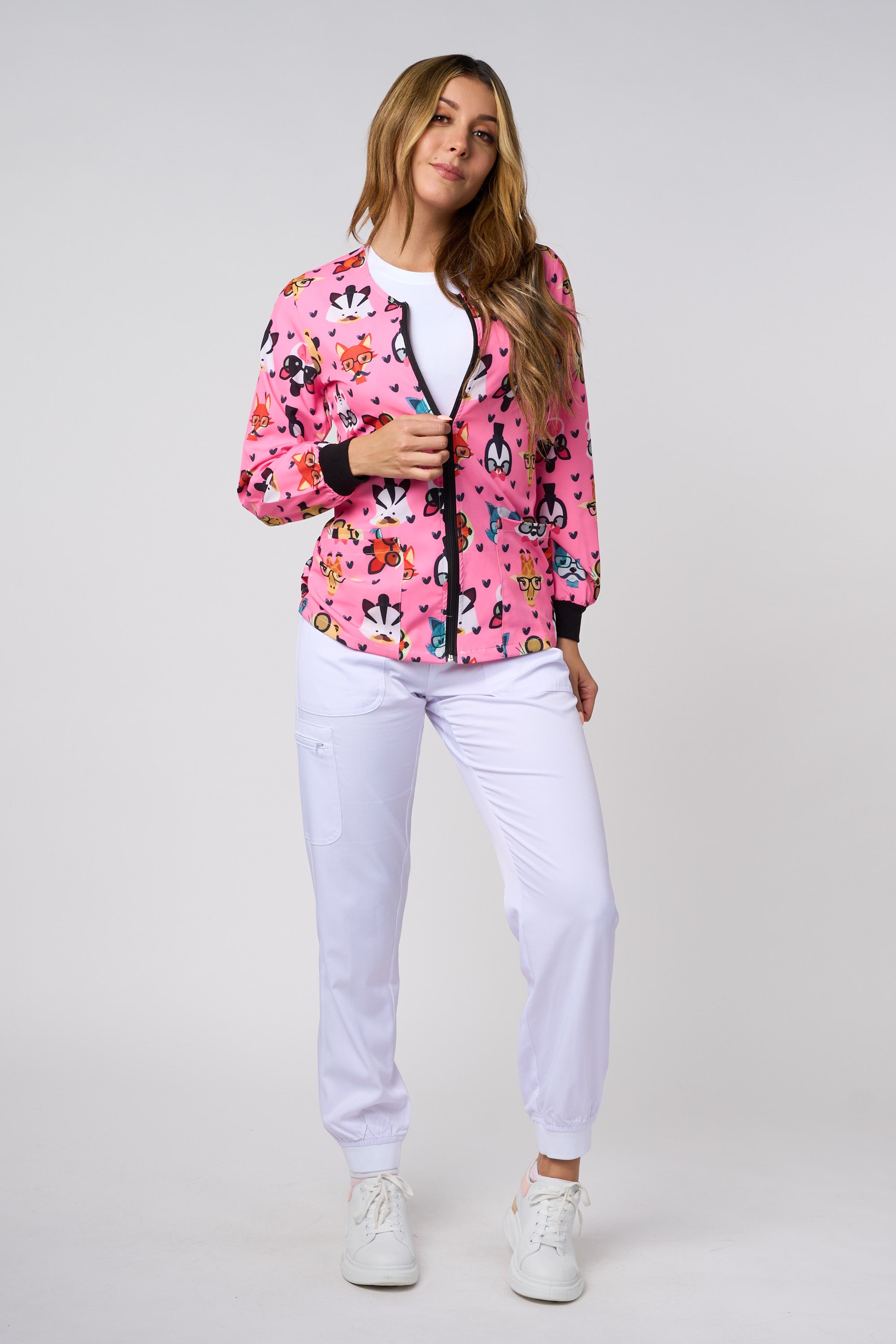 PINK ANIMAL  PRINTED JACKETS