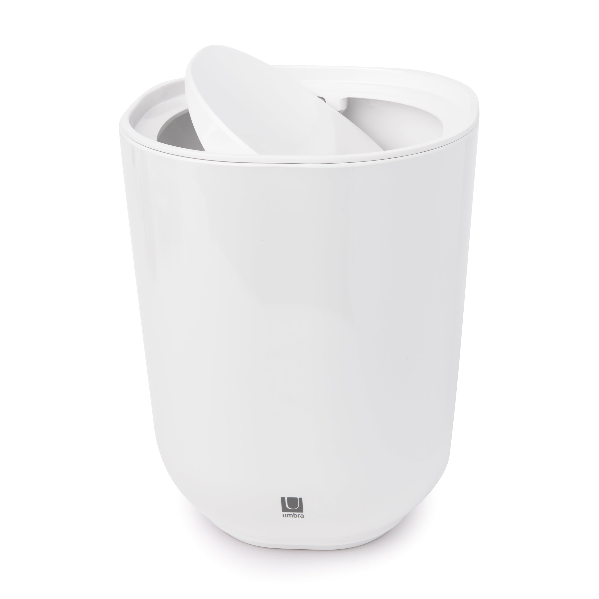 STEP WASTE CAN WITH  LID WHITE