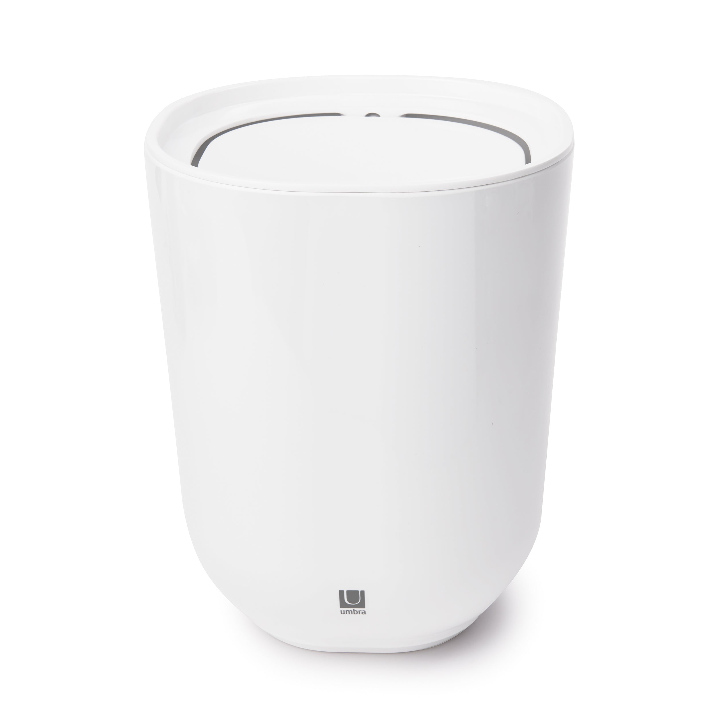 STEP WASTE CAN WITH  LID WHITE