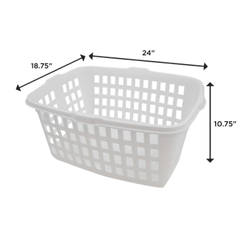 61.7L Rectangular Laundry basket white