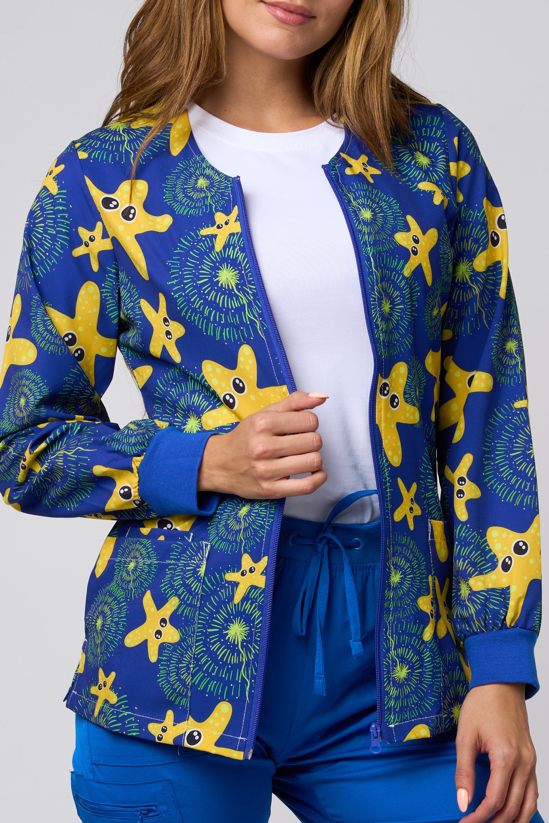 SEA STAR BLUE-PRINTED JACKETS