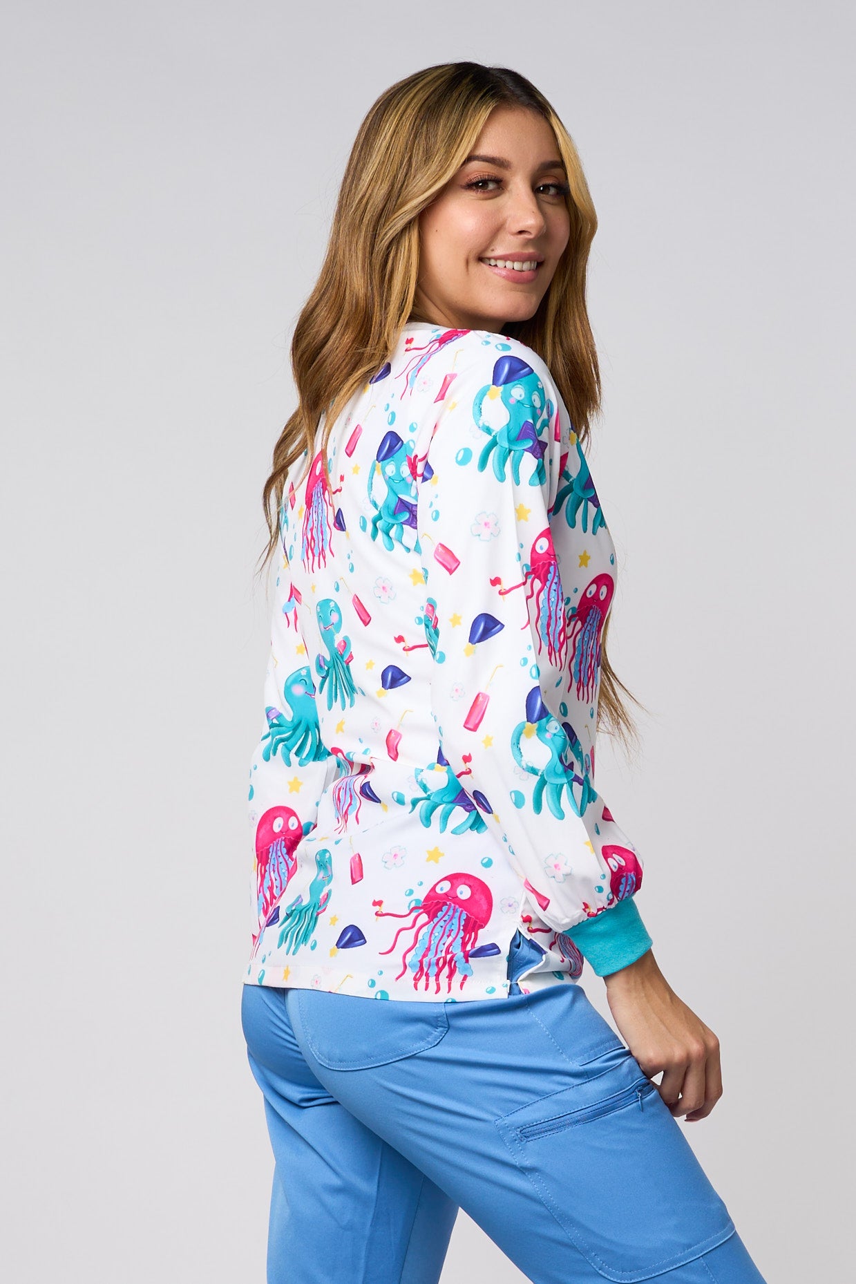 OCTOPUS JELLYFISH WHITE-PRINTED JACKETS