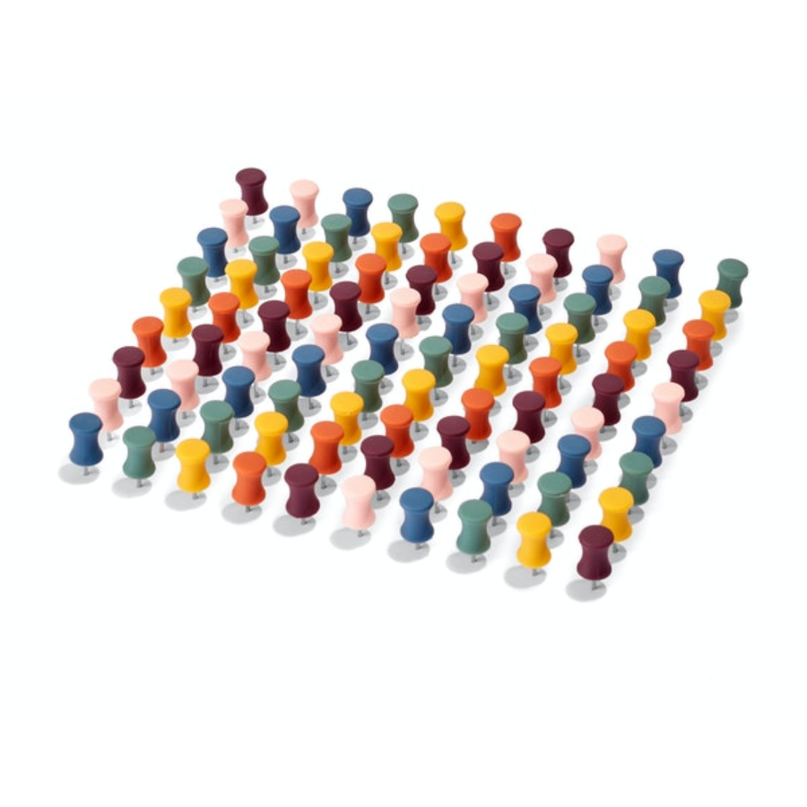 100 Push Pins Assorted