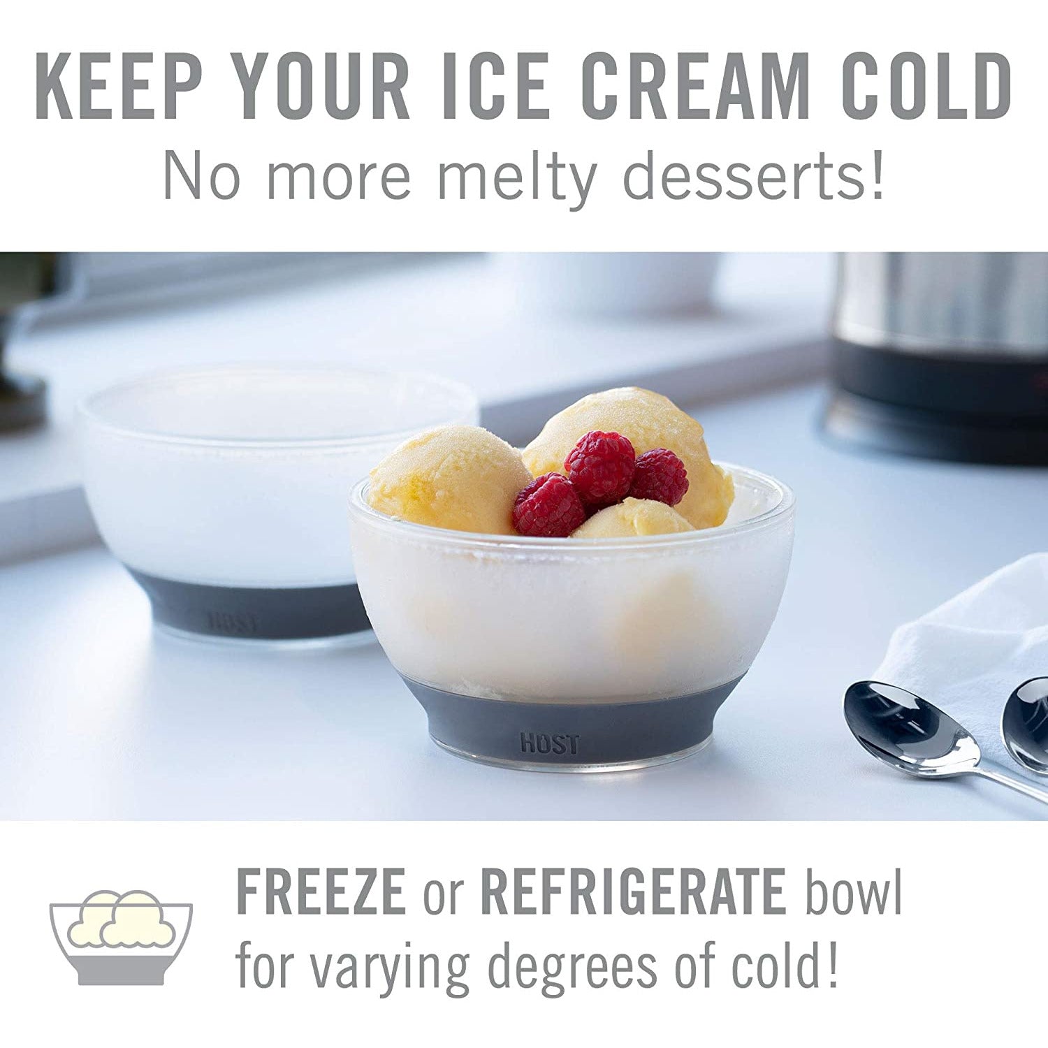 Freeze Ice Cream Plastic Bowl