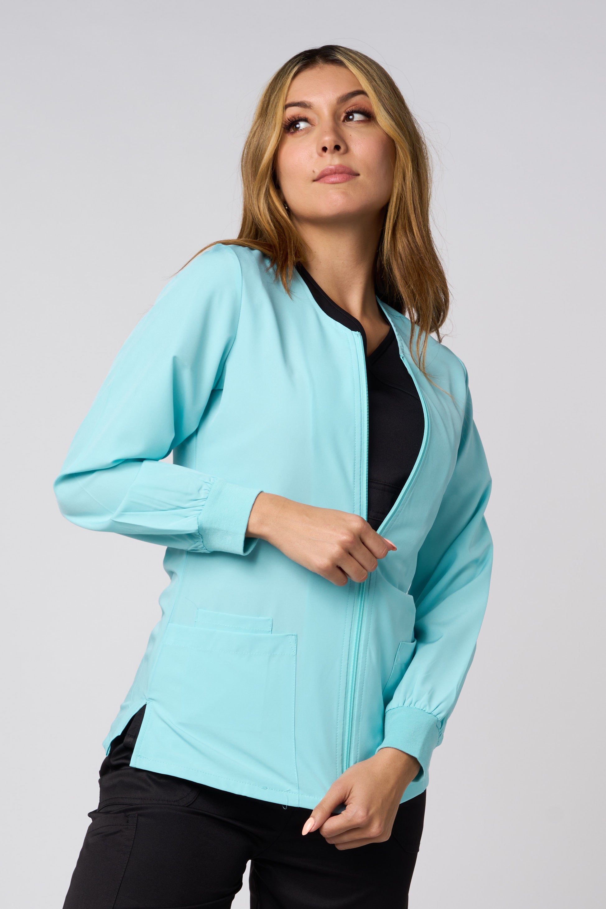 Fashion Jacket-BLUE GREEN