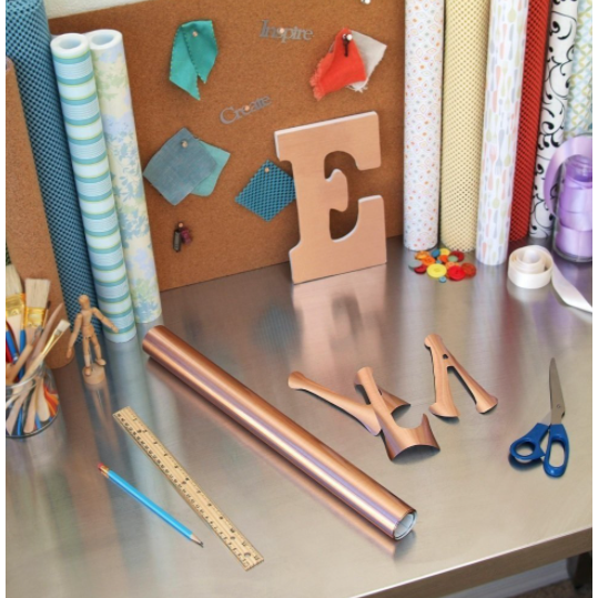 Creative Covering Self-Adhesive Shelf and Drawer Liner Brass