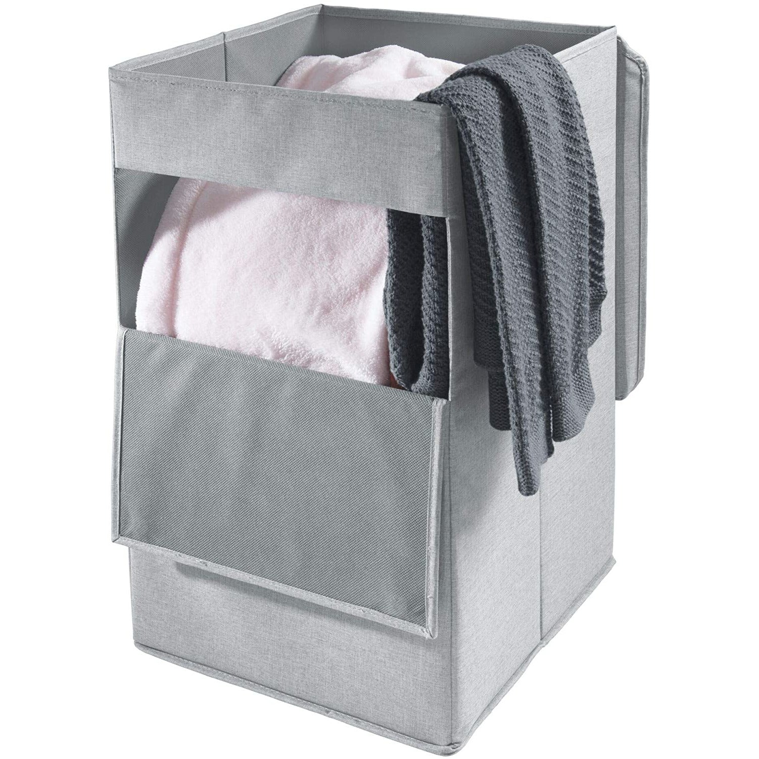 STACKABLE LAUNDRY BIN GRAY