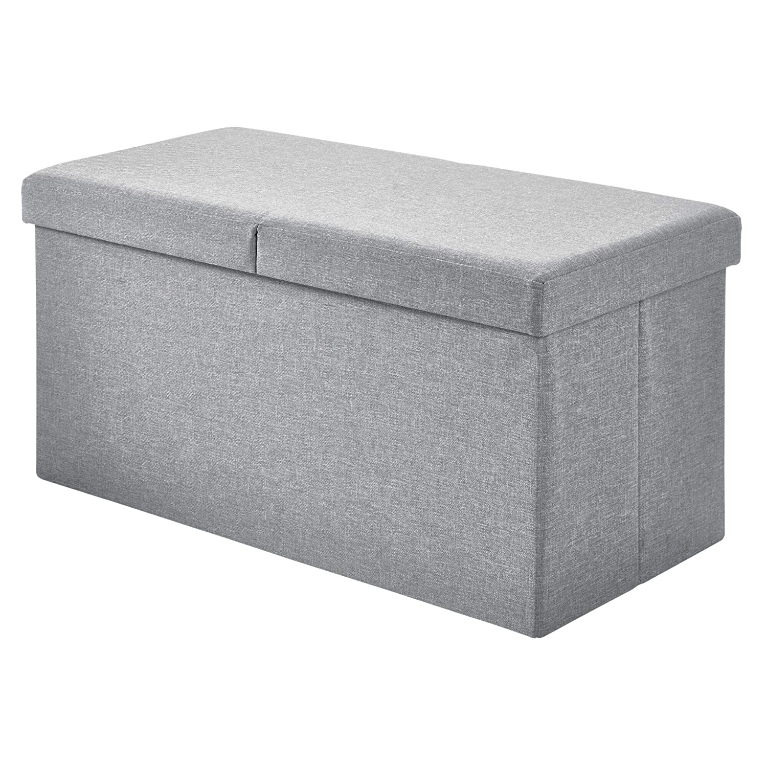 STORAGE OTTOMAN BENCH GRAY