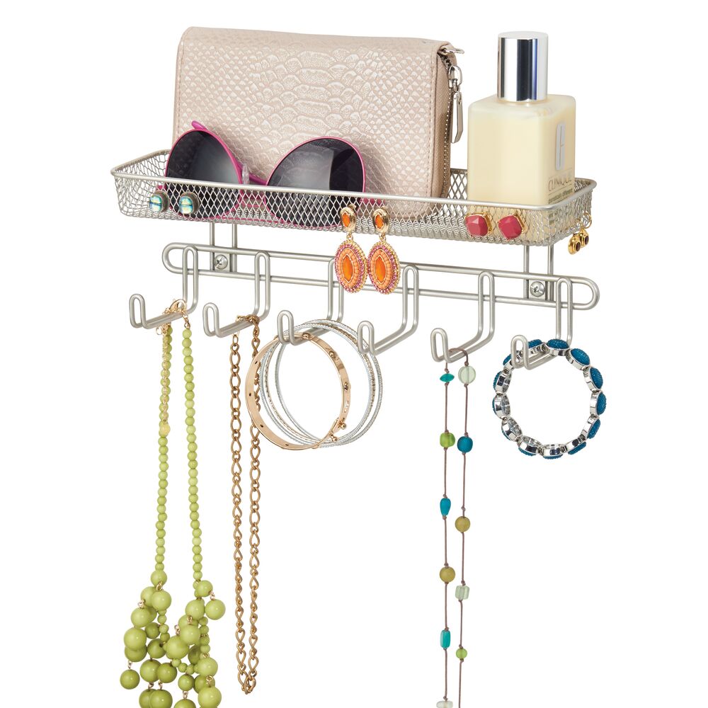 SATIN CLASSICO WALL MOUNT JEWELRY ORGANIZER - 11"