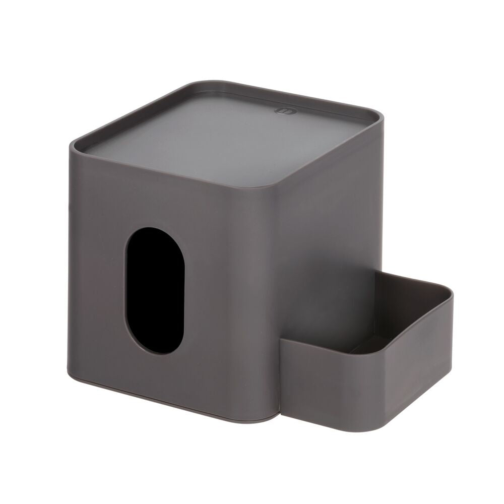 Tissue Holder with Storage Caddy Charcoal