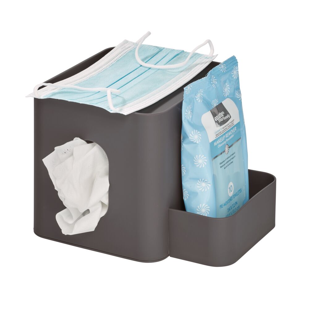 Tissue Holder with Storage Caddy Charcoal