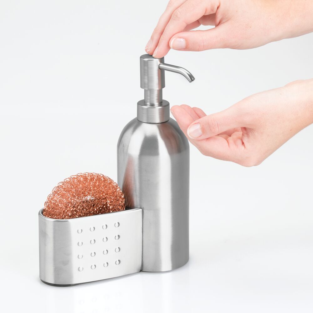 BRUSHED SS FORMA SOAP & SCRUBBY CADDY