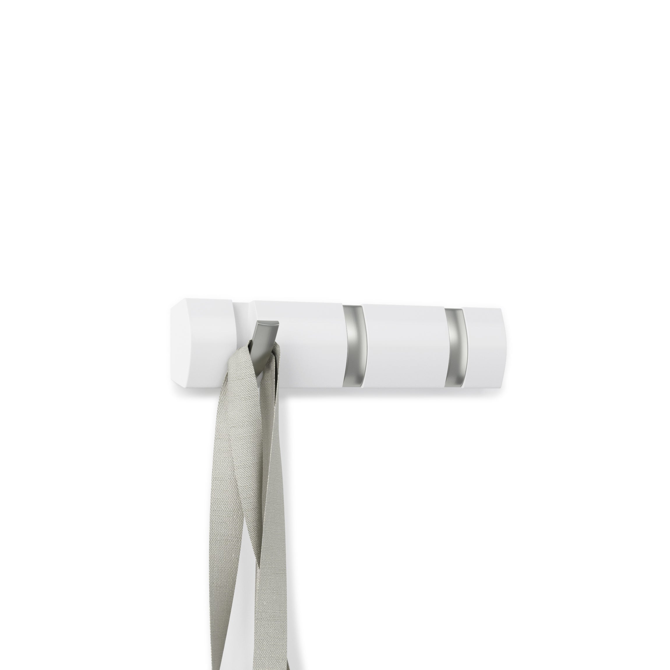 3 WALL MOUNTED HOOK WHITE