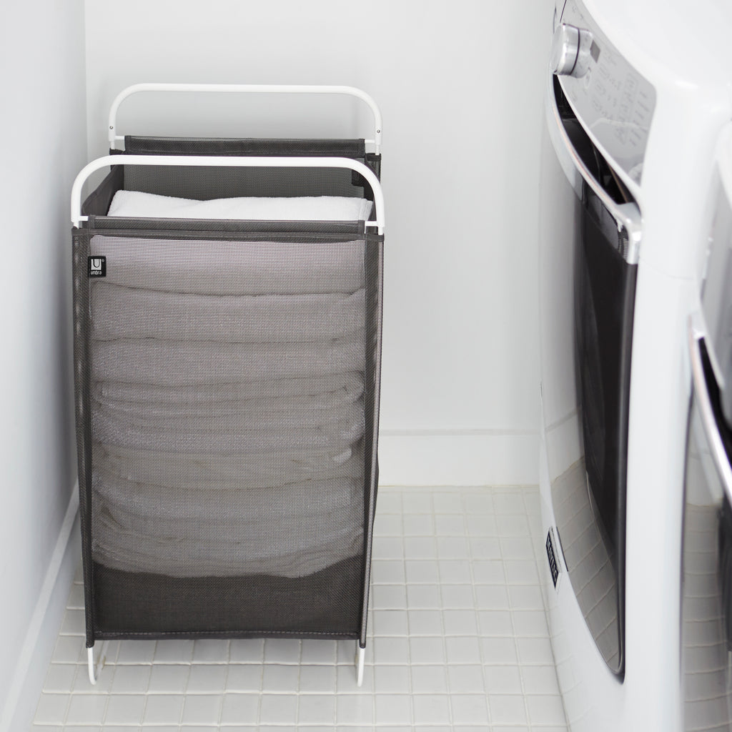 Cinch Laundry Hamper Grey/White