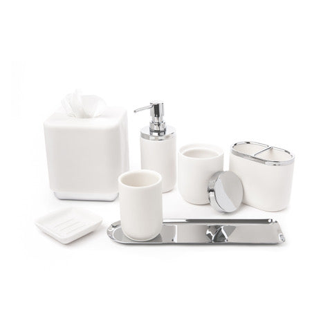 JUNIP CANISTER W. LID CHROMEWHITE