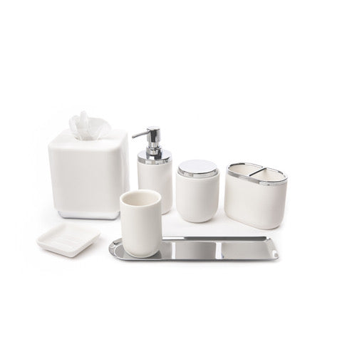 JUNIP CANISTER W. LID CHROMEWHITE