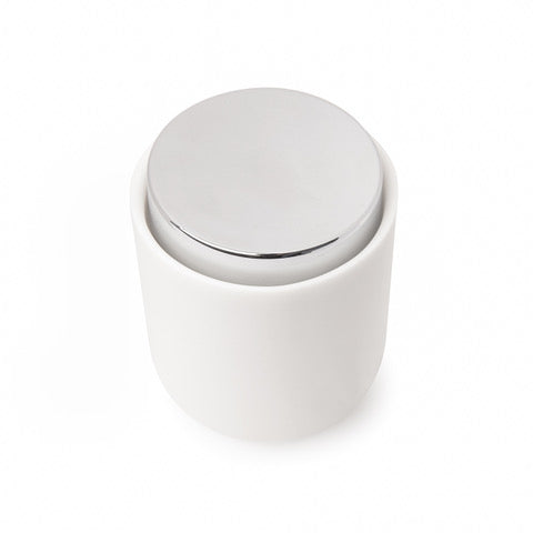 JUNIP CANISTER W. LID CHROMEWHITE
