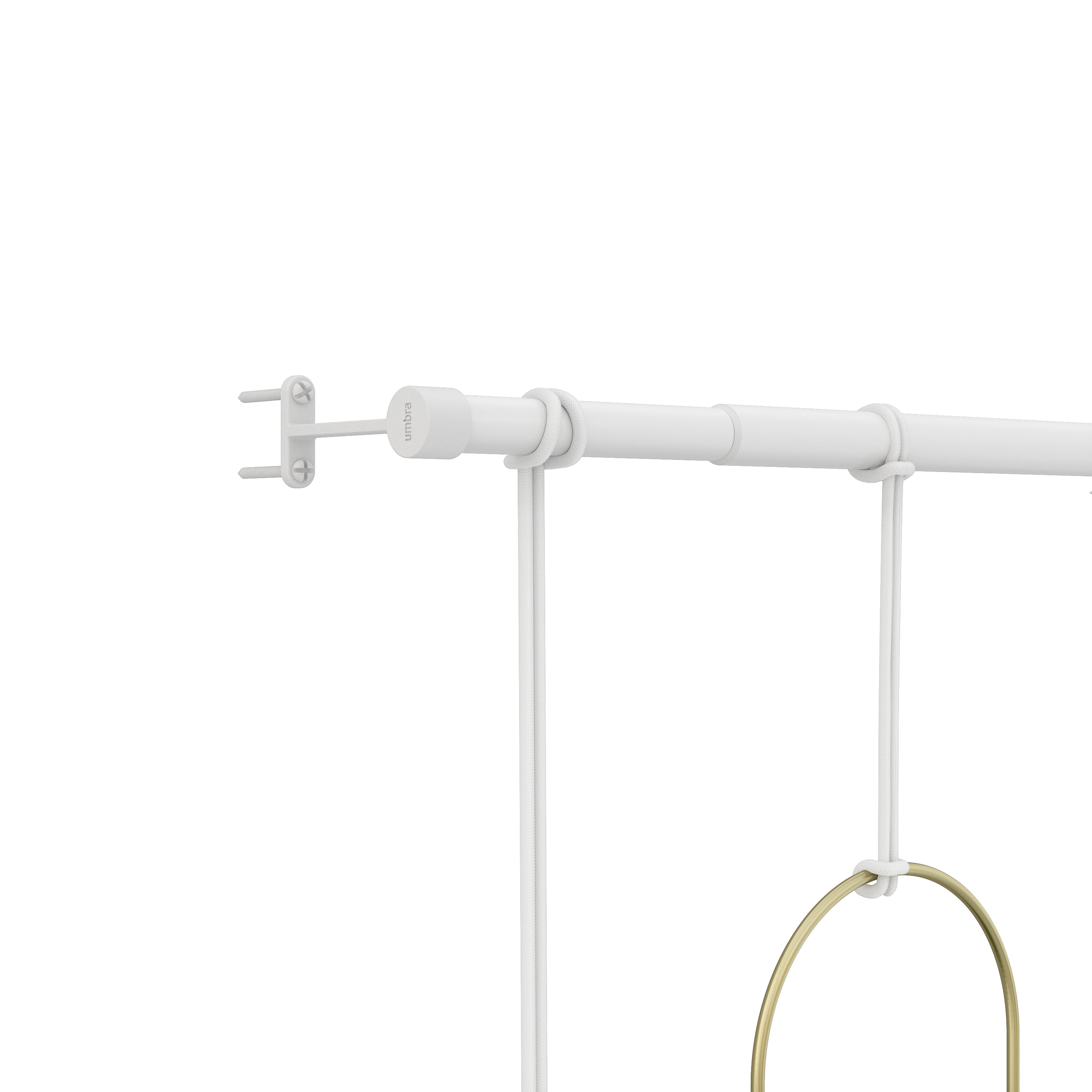 Triflora Hanging Planter System White/Brass