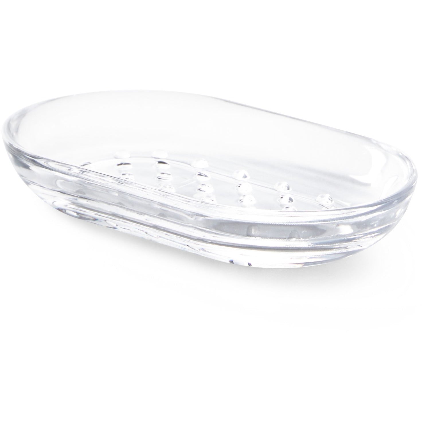 JUNIP OVAL SOAP DISH ACRYLIC CLEAR