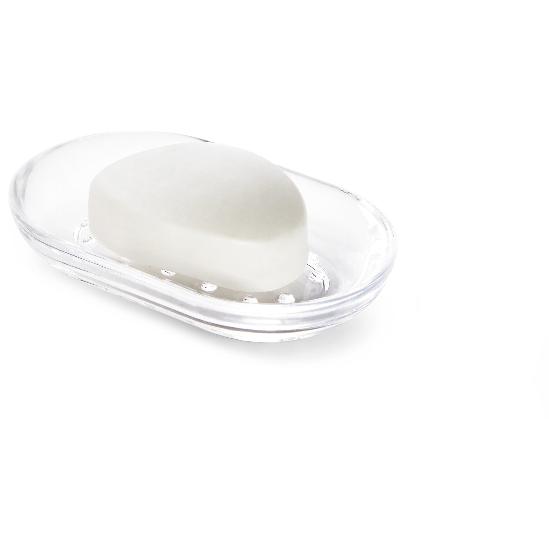 JUNIP OVAL SOAP DISH ACRYLIC CLEAR
