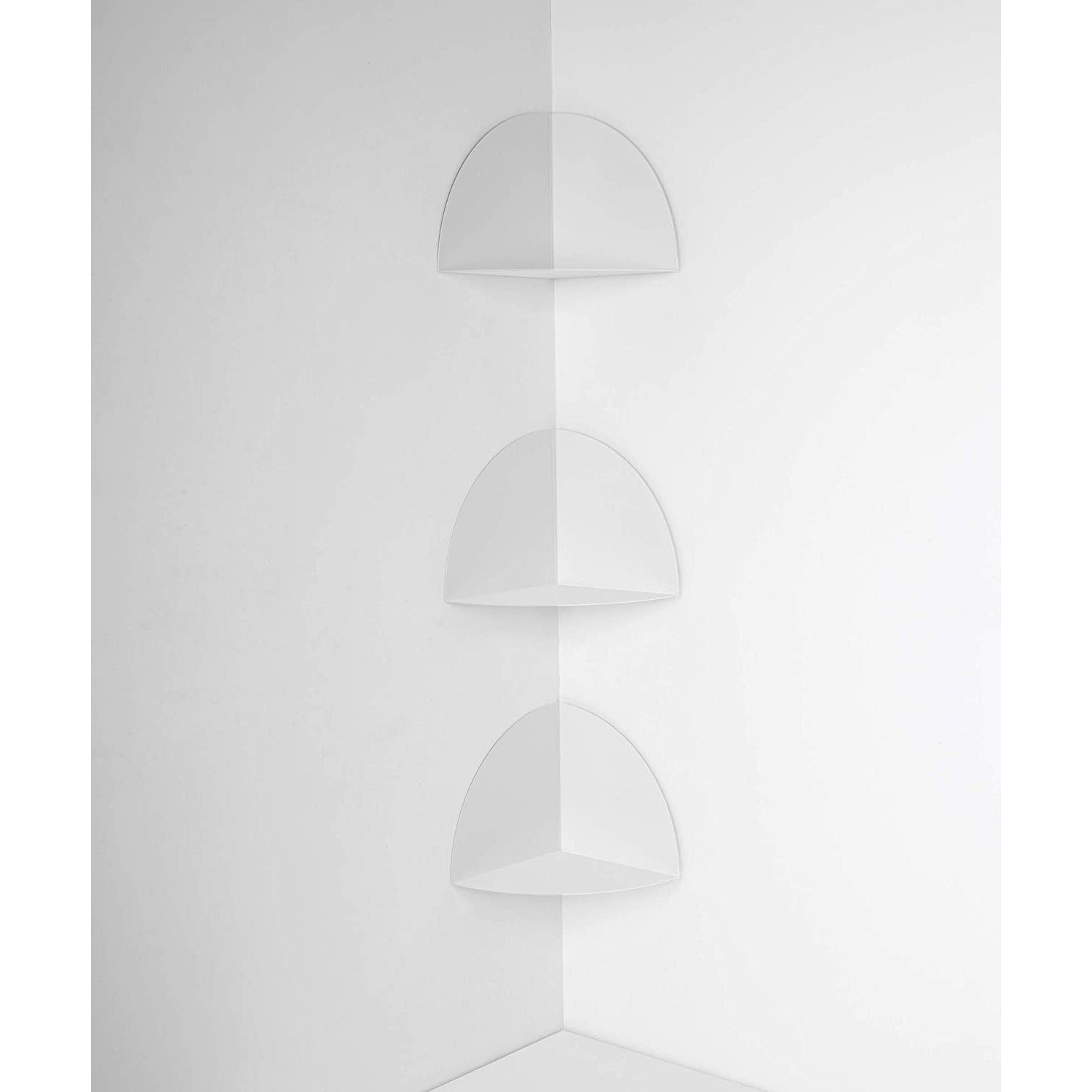 CORNER SHELF SET OF 3 WHITE