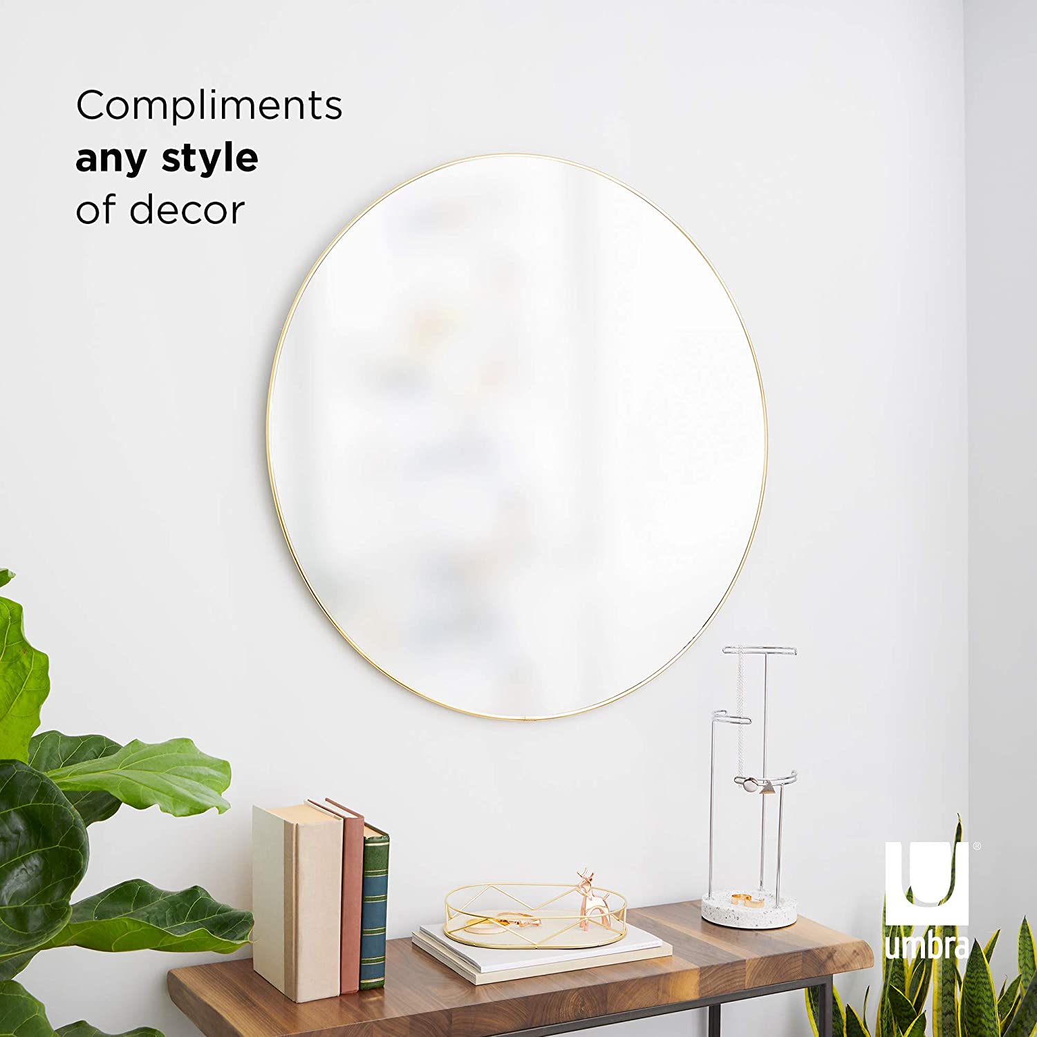 HUBBA MIRROR 18" BRASS