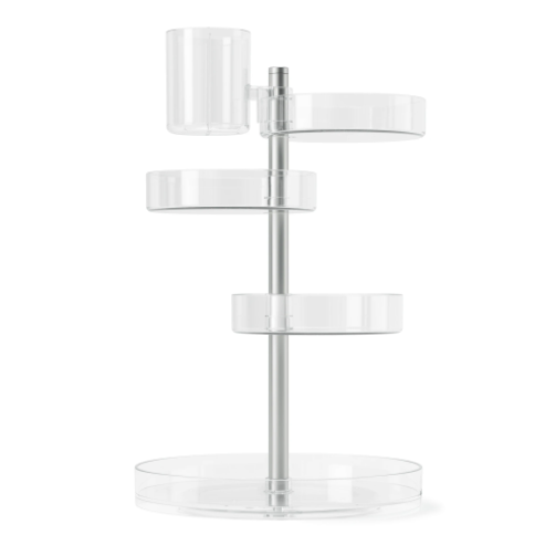 PIROUETTE  ACRYLIC ORGANIZER CLEAR & NICKEL