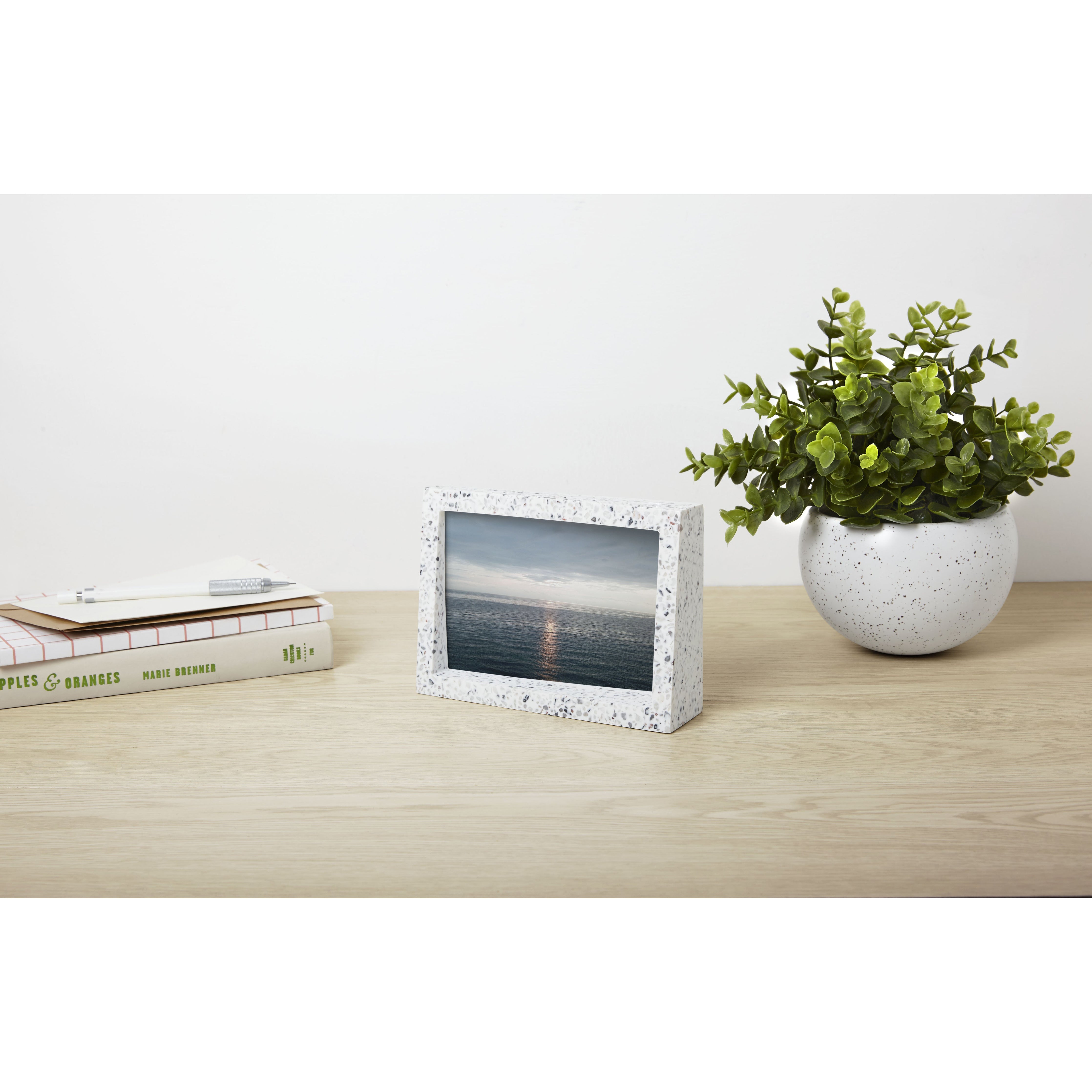 Edge White Marble Photo Frame available in 2 sizes