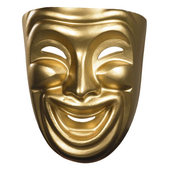 Gold comedy adult mask